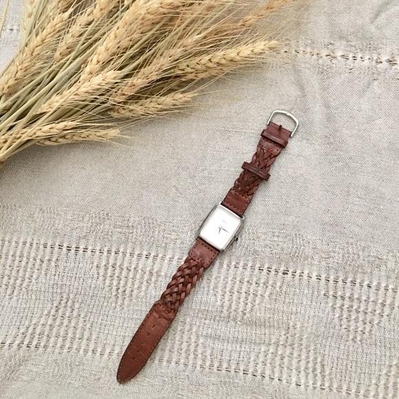 Timex Accessories - Vintage Timex Leather Braided Watch